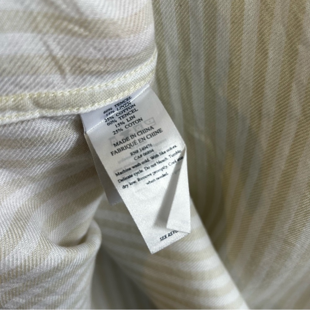 Faherty Nantucket Ruffle Button Down Linen Blend … - image 15